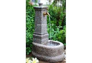 Natural Solid Granite Water Tap Element Freestanding Fountain