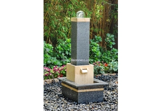 Granite Ferris Crystal Sphere Freestanding Fountain