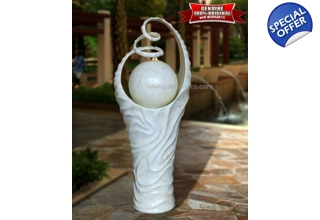 Biaggio Faux Marble Freestanding Water Fountain