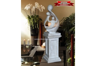 Family Reunion Faux Marble Freestanding Fountain