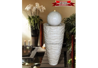 Whitney Faux Marble Sphere Freestanding Fountain