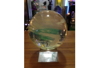 120mm Natural Yellow Crystal Ball