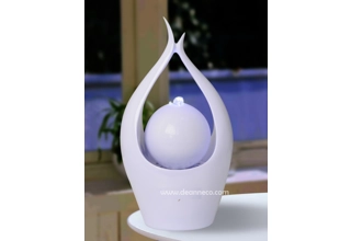 Belle Tabletop Water Feature - White