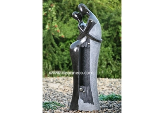 Embracing Couple Modern Sculpture Freestanding Fountain