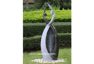 Dancing Couple Modern Sculpture Freestanding Fountain