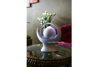Milo Eclipse Tabletop Water Feature - White