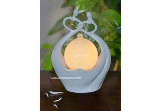 Gio Couple Illuminate Sphere Tabletop Water Feature - White