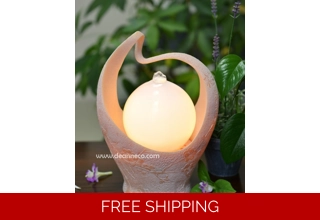 Melting Orietta Illuminate Sphere Tabletop Water Feature - Pattern Design