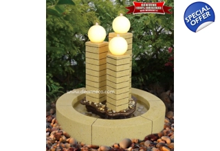 Cassia 3-Column Freestanding Water Fountain