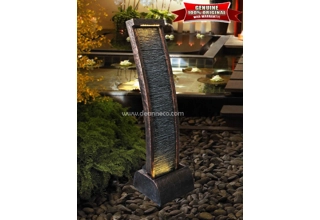 Maryland Curved Column Cascading Freestanding Water Fountain - Bronze Finish