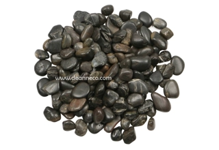 Size: 1-2cm Black Polished River Pebbles