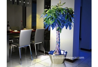Stainless Steel Planter Pot with Remote Changable LED Lights