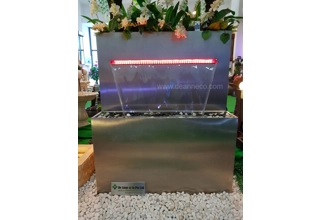 Ryton Planter Pouring Cascade Stainless Steel Freestanding Fountain - Large