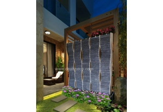 Granite Vicobello Garden Freestanding Water Wall Fountain