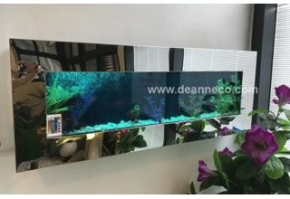 Wall Mounted Aquarium - Polished Chrome Mirror Frame