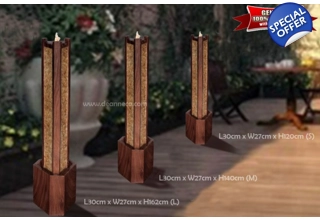 Walnut Cascade Freestanding Water Fountain