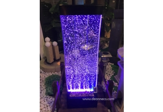 120cm Freestanding Curved Bubble Wall - Stainless Steel Base with Acrylic Panel
