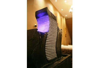 Montrose Polished Granite Effect LED Lit Floor Standing Water Fountain