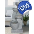 Carolina (Grey) 3-Tier Cascade Freestanding Water Fountain