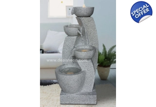 Carolina (Grey) 3-Tier Cascade Freestanding Water Fountain