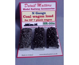 COAL Wagon load for Graham Farish or Peco 7 plank open wagon. Pack of 3