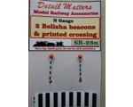 Belisha Beacons and printed zebra crossing. N sc..