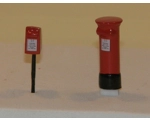 OO gauge Post boxes. Free-standing and post moun..