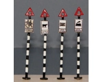 OO gauge Early Road Traffic Signs 4 Pack school ..