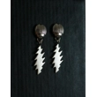 Scarab Earrings with 13 Point Bolt Dangles