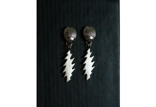 Scarab Earrings with 13 Point Bolt Dangles
