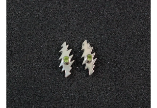 13 Point Bolt Stud Earrings with Gems