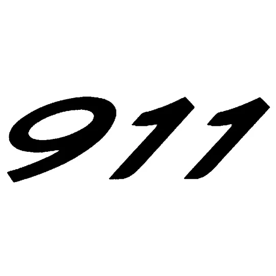 Porsche 911 6 Piece Sticker Set in Chrome Vinyl