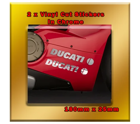 Ducati Bold Vinyl Stickers x 2