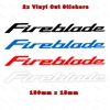 Honda Fireblade Stickers Various Types, Colour & Sizes