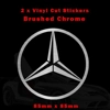 Mercedes Benz Star Logo Style Stickers, Decals in Red Vinyl 85mm x 85mm x2