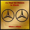 Mercedes Star Style Stickers, Decals in Brushed Chrome Vinyl 65mm or 85mm  x2