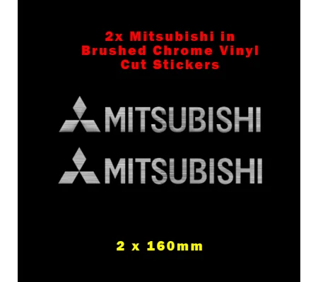 Mitsubishi Logo in Various Colours Vinyl Decal Stickers 160mm x 2