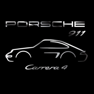 Porsche 911 Stickers in Chrome Vinyl