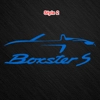 Porsche Boxster S Sticker in various colours Vinyl 180mm