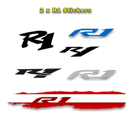 Yamaha R1 Stickers in various Colours & Sizes x 2