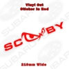 Subaru Impreza Scooby No Fear Evil Eyes Style Sticker In Red Vinyl 210mm