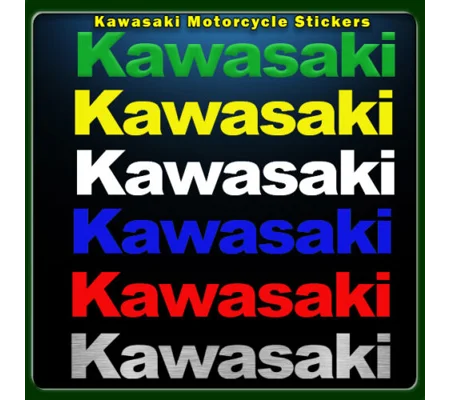 Kawasaki Motorcycle Bike Stickers In Vinyl Various Colours 270mm Belly Pan x 2
