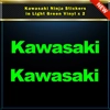 Kawasaki Motorcycle Bike Stickers In Vinyl Various Colours 270mm Belly Pan x 2