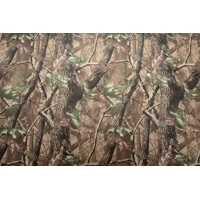 Camouflage woodland fabric in strong waterproof PVC material.