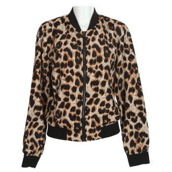 Leopard Print Bomber Jacket