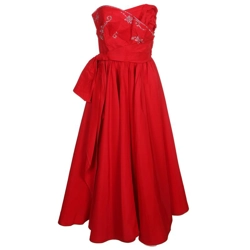 50s Red Prom Dress