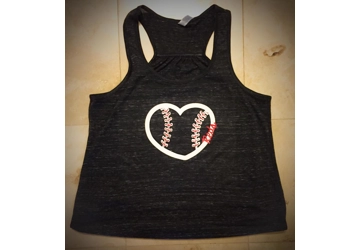 Baseball heart shirt