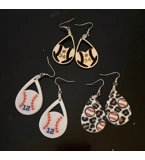 Baseball earrings