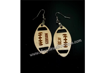 Personalized football earrings