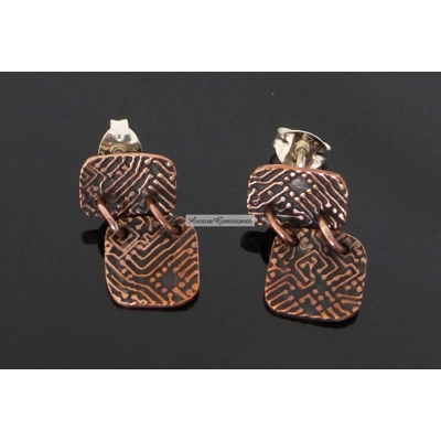 Circuit Board Stud Earrings title=